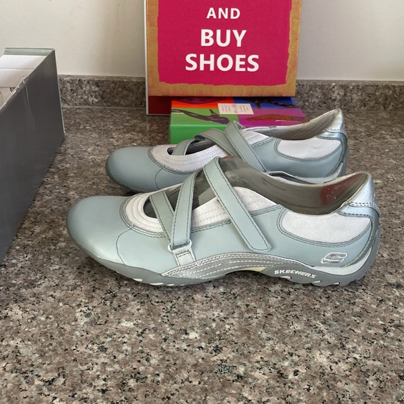 Skechers NEW NIB Sportie Chakra model 11423/silver & taupe sz 7 athletic shoes - Picture 11 of 16